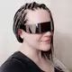 Футуристические очки RESTEQ серебристые унисекс зеркальные киберпанк солнцезащитные очки для косплея и вечеринок
