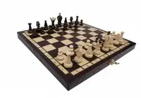 Шахматы MADON Королевские средние черный, бежевый Уни 35х35см арт 112
