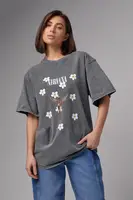 Футболка tie-dye с принтом Nirvana - серый цвет, S