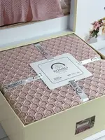 Zeynep persik вязаный акриловый плед. Romeo Home Турция.