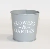 Кашпо декоративне 0,5л FLOWERS GARDEN Vitan, колір Сірий, 95*80*100 метал