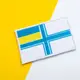 Набор шевронов 2 шт на липучке Флаг ВМС Украины 9х6 см, вышитый патч нашивка, шеврон, липучка
