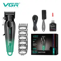 Аккумуляторная машинка для стрижки VGR V-662 Цвет: зеленый