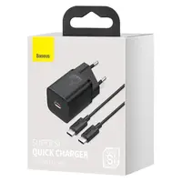 Адаптер мережевий BASEUS Type-C to Type-C cable Super Si Quick Charger |1Type-C, 3A/25W, PD/QC| (TZCCSUP-L02)