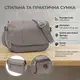 Сумка из натуральной кожи для стильных женщин Vintage 22974 Серый