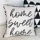 Подушка c мешковины и помпонами Home sweet home 45x45 см (45PHBP_CASA001)