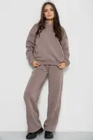 Спортивный костюм женский на флисе  -уценка, цвет мокко, 241R2001-2-U-4