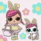 Картина по номерам с красками металлик "L.O.L. Surprise! Spring Bling Hops with Kittea" 40х40 см