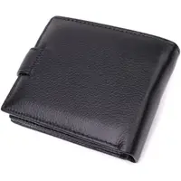 Гаманець для чоловіків зручного розміру із натуральної шкіри ST Leather 22461 Чорний