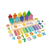 Математическая игра WToys, деревянные цифры, стаканчики. Multicolor (136957)