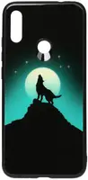 Чехол-накладка TOTO Night Light Print Glass Case Xiaomi Redmi Note 7 Howling Wolf