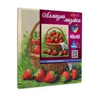 Алмазна мозаїка Santi Соковита полуниця 954887 40х40 см