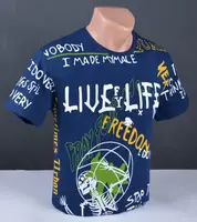 Мужская футболка синяя Турция 56154 XL