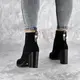 Женские ботильоны на каблуке Fashion Keeks 1453 40 размер 25,5 см Черный