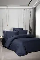 Семейное Постельное Белье La Romano Premium Satin 300TC Rodel Navy Blue 160х220см (2 шт)