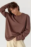 Однотонный базовый лонг oversize – коричневый цвет, ONE SIZE (есть размеры)