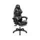 Кресло геймерское Kruger&Matz GX-150 с подставкой для ног Black/Grey