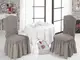 Чехол на стул с юбкой Кофейный Home Collection Evibu Турция 50065