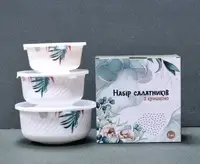 Набор салатников с крышкой SNT Листья 30053-1301 6 предметов