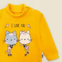 Боді футер з високою горловиною I love you