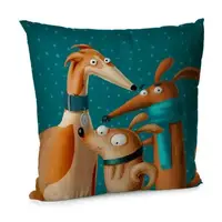 Подушка диванная с бархата С любовью! 45x45 см 45BP_DOG032
