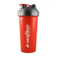 Шейкер IronFlex на защелке с сеткой лопастью 700 мл, Red/Grey
