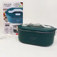 Ланч бокс с подогревом электрический Adler AD 4505 Green 55 Вт металлический для еды с крышкой 0,8 л 220В
