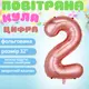 Воздушный шар в виде цифры 2 розовое золото,32 дюйма, фольгированый, для праздника дня рождения,годовщин