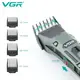 Аккумуляторная машинка для стрижки VGR V-696 с 4 насадками LED