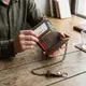 Портмоне унисекс с цепочкой матовое Vintage 20439 Коричневое