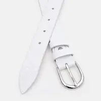 Жіночий ремінь шкіряний Borsa Leather 100v1genw91-white