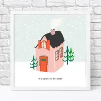 Постер в рамке It`s good to be home 30x30 см (WKMT_22NG001_WH)