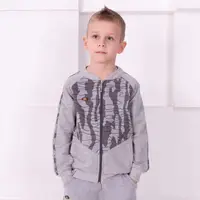 Кофта дитяча для хлопчика "СТРОНГ" Gabbi KR-S двонитка демісезонна р.104 сірий