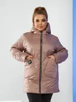 Куртка женская зимняя бежевая код П837