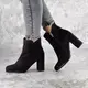 Женские ботильоны на каблуке Fashion Lucky 1428 39 размер 25 см Фиолетовый