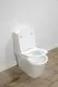 Унітаз цільний підлоговий безобідковий COMFORT із сидінням Soft Close DP, 700*370*800