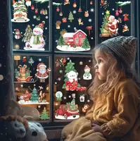 Набір новорічних наклейок на вікно Happy New Year 6 14575 20х30 см 9 аркушів