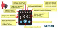 Насос циркуляційний енергозберігаючий 10-22Вт Hmax 4м Qmax 46л/хв Ø1½" 180мм + гайки Ø1" WETRON (774343)