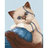 Картина по номерам "Игривый котенок" 30х40 см