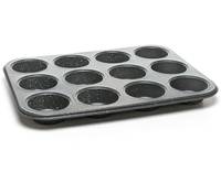 Форма для випікання маффінів Holmer Sweet Cake Granite BM-0812-RG 26.5х18.8х3 см чорна