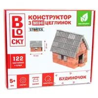 Строительный набор для творчества из мини-кирпичиков Strateg Blocky Домик 31023 122 детали