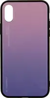 Чехол-накладка TOTO Gradient Glass Case Apple iPhone X Pink