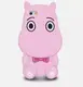 Силиконовый чехол для iPhone SE 2022/2020/8/7 - 3D Hippo (Бегемот), Розовый