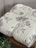 Плед двосторонній мусліновий євро L&M Home Textiles 20296 200х220 см сірий