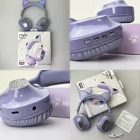 Бездротові навушники Cat Ear RGB STN06 (Бузковий)