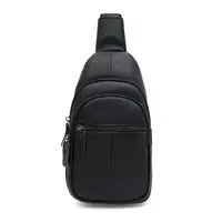 Мужской кожаный рюкзак через плечо Borsa Leather K1619f-black