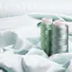 Ткань сатин страйп для постельного белья жаккард в полоску 1 см, хлопок, пл 130 гр/м2, 240 см V-41 мята