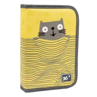 Пенал твердий одинарний із двома клапанами YES HP-04 Kitty 533424 4х13х21 см