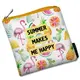 Косметичка квадратная Basic Summer makes me happy 16x16 см (KB_19N010_ZHL)