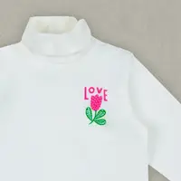 Светр дитячий для дівчинки GABBI SV-25-8 "Love" з ніжною квіткою Молочний на зріст 80 (14695)